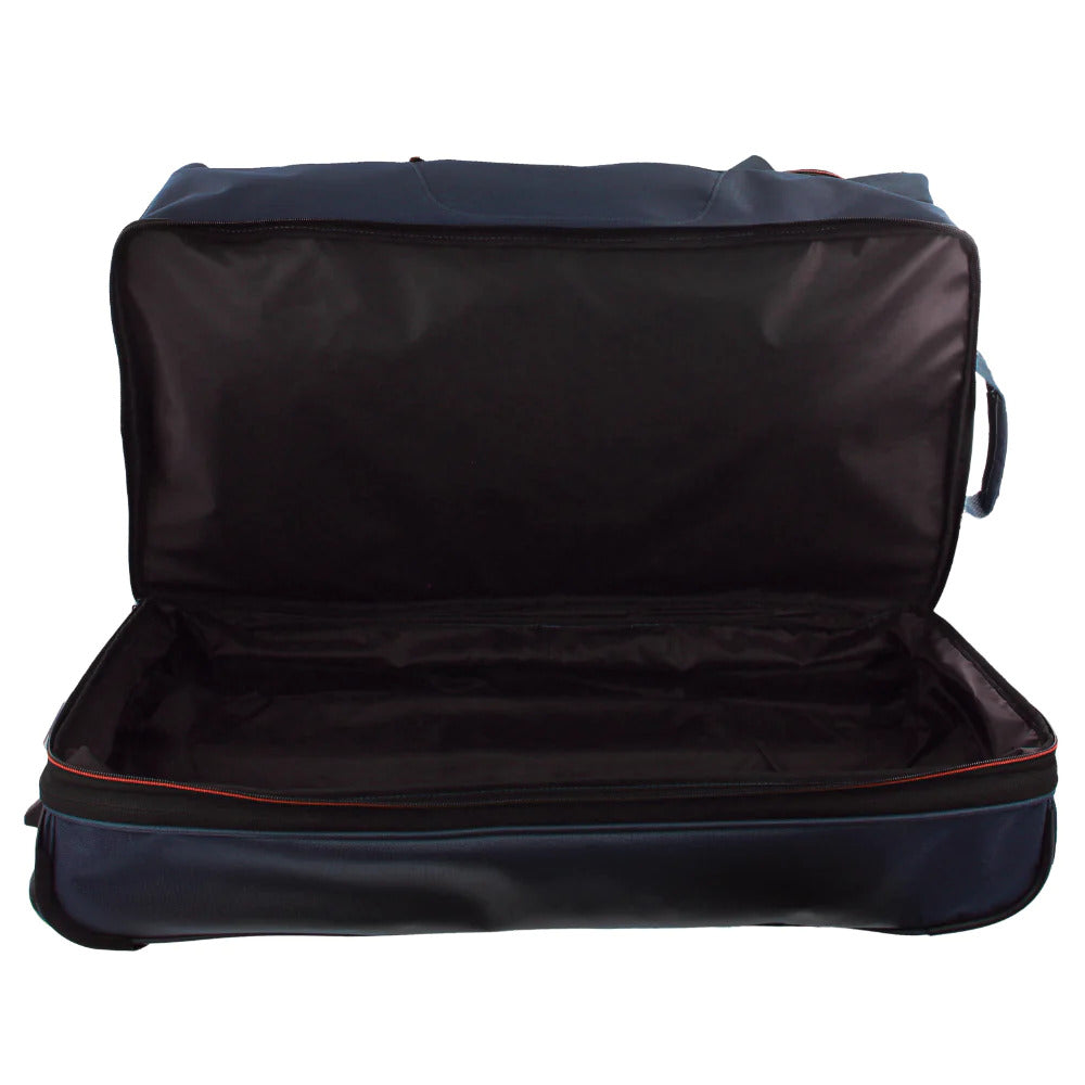 NNEDSZ Pierre Cardin Trolley Bag Large Soft Travel Luggage Wheeled Duffle 82 Cm - Navy